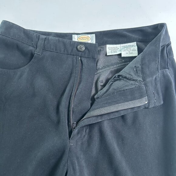 Talbots Pants Womens Size Petite 8 8P Black Straight Leg Velour Stretch Casual - Picture 5 of 13